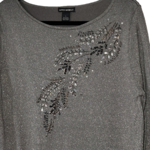 𝅺LAUREN MICHELLE embellished sweater, great for the holidays! EUC, Size L